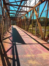 Shadow of bridge against sky