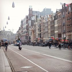 View of street in city