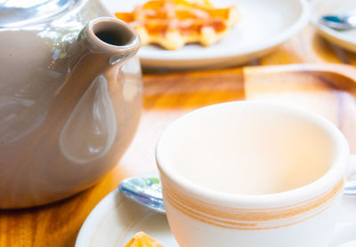 Close-up of tea on table