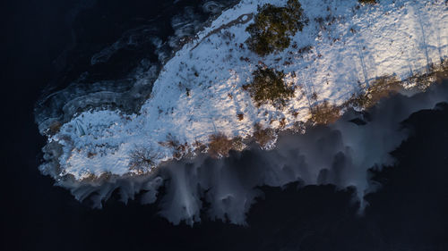 Aerial view of lake at vrads sande moor, jutland, denmark