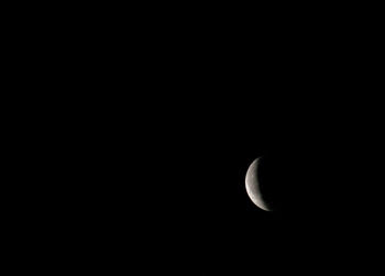 Close-up of moon over black background