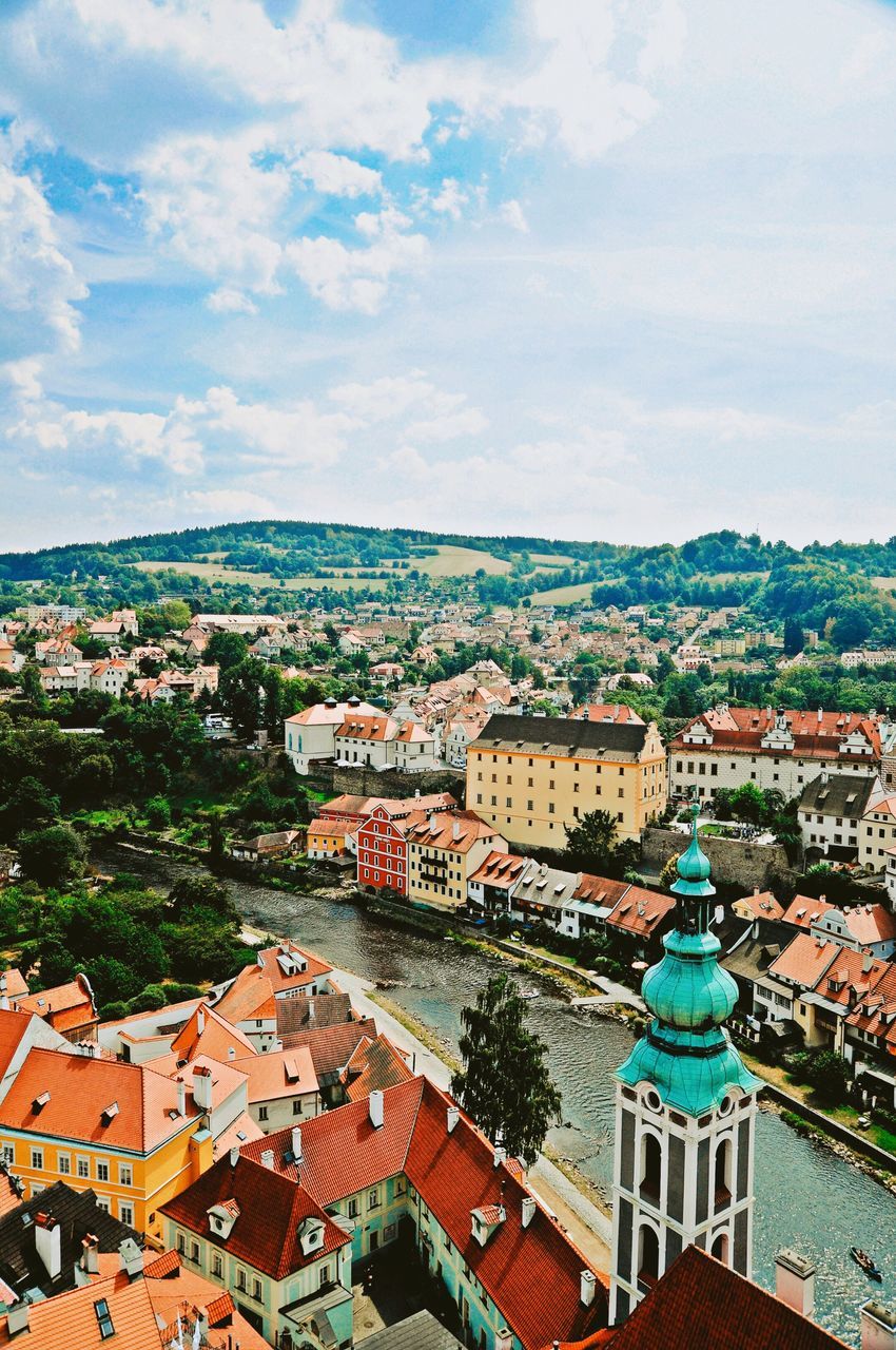 HIGH ANGLE VIEW OF CITYSCAPE