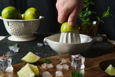 Preparing the authentic cuban mojito