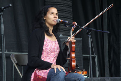 Young woman looking at camera