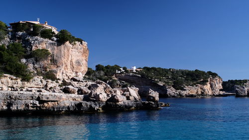 Rock formations at seaside