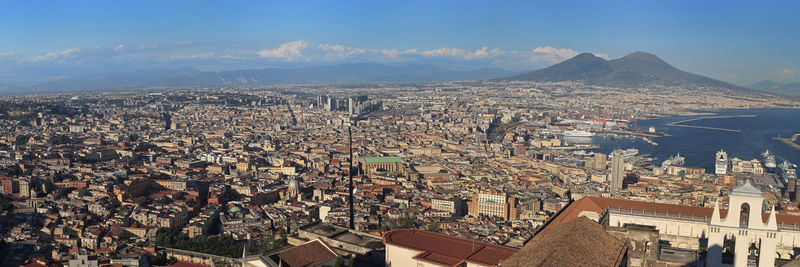 Panorama of the central part of the city of naples