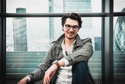 Portrait of smiling young man