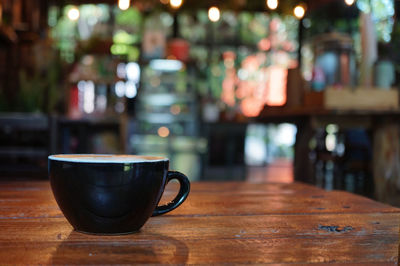 Close-up of coffee on table