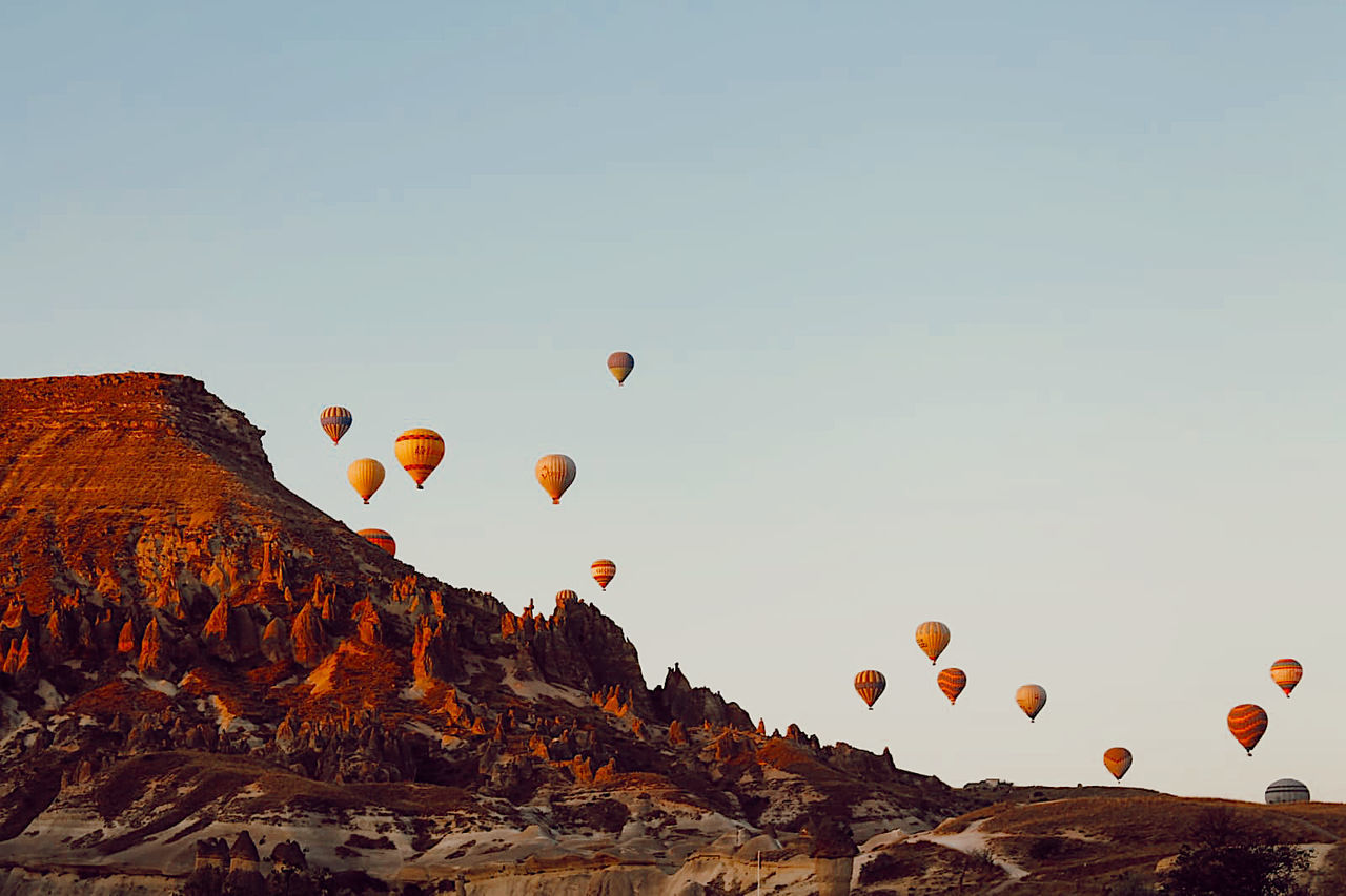 HOT AIR BALLOONS FLYING IN SKY