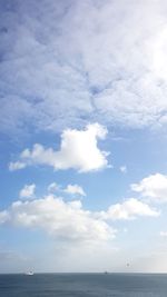 View of sea against cloudy sky