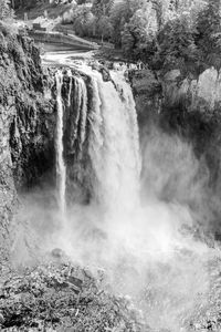 Scenic view of waterfall