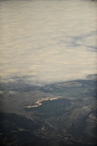 High angle view of landscape against sky