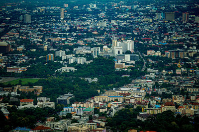 High angle shot of townscape