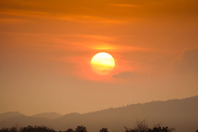 Sunset at natural phenomena