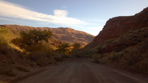 Road passing through mountains