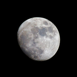 Close-up of moon against clear sky at night