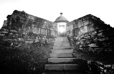 Low angle view of old ruins