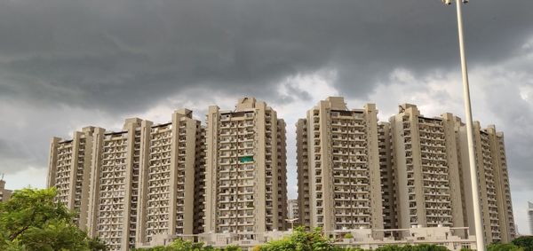 Panoramic view of buildings against sky