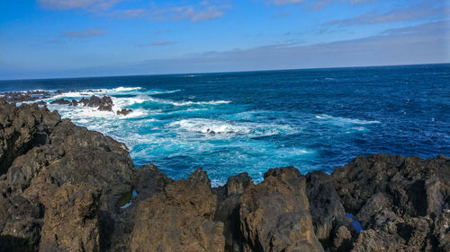 Panoramic view of sea against sky