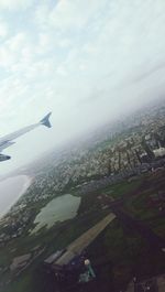 Aerial view of landscape against sky