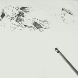 Close-up of paper over white background