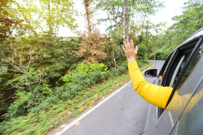 Person in a car