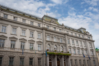 Low angle view of building against sky