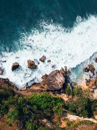 Rocks in sea