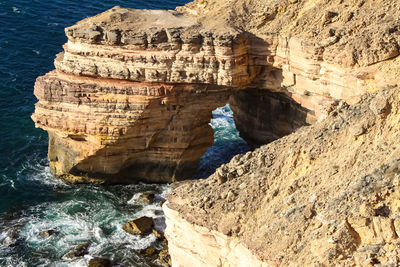 Rock formations in sea