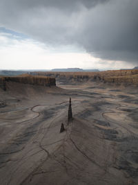 Scenic view of desert against sky