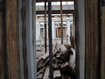 Interior of abandoned building