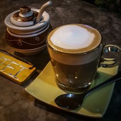 Close-up of drink on table