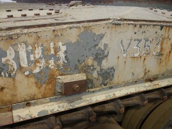 Close-up of old abandoned truck