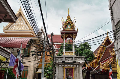 Low angle view of traditional building against sky