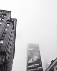 Low angle view of modern building against sky