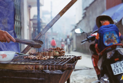 Man preparing food