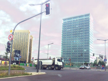 City street against sky