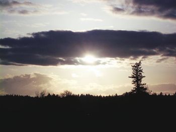 Scenic view of sunset over landscape