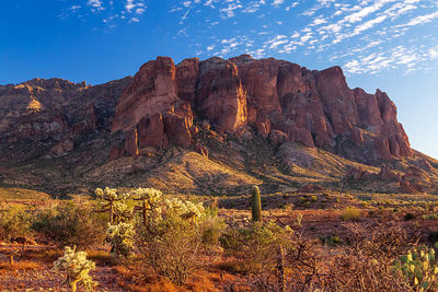 Panoramic view of rock formations