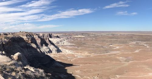 Scenic view of dramatic landscape against sky