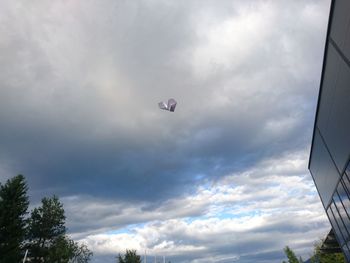 Low angle view of kite in sky
