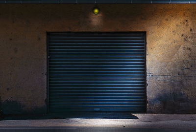 Closed door of garage