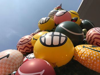 Close-up of multi colored balloons balls