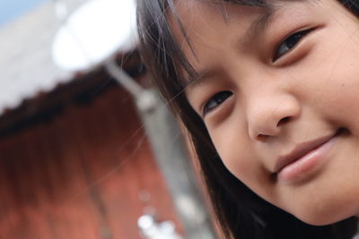 Close-up portrait of cute girl