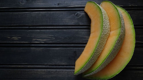 High angle view of fruit on table