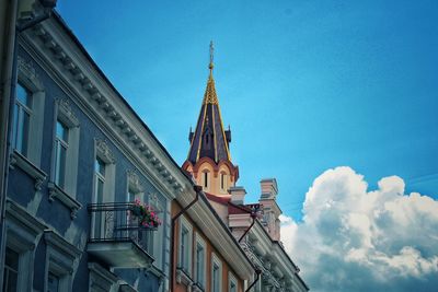 Low angle view of building against sky