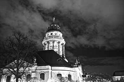 Low angle view of church against sky