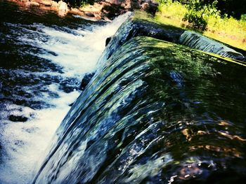 Scenic view of waterfall