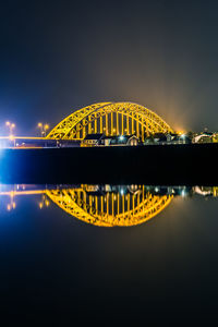 Illuminated city at night