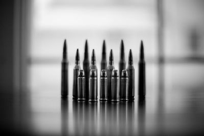 Close-up of pencils on table